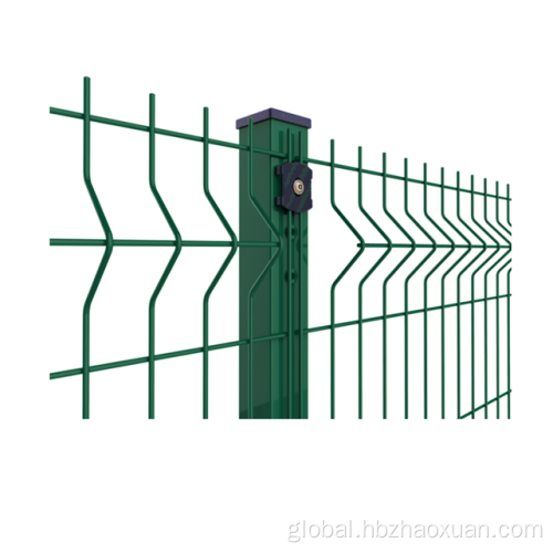 Green Coated Border Fence Outdoor Garden Used 3D Curved Fencing Panels Manufactory